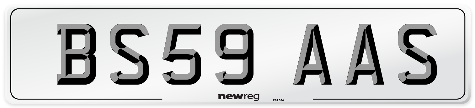 BS59 AAS Number Plate from New Reg